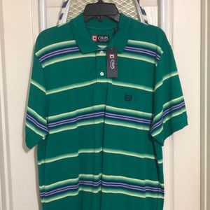 Large short sleeve polo style shirt